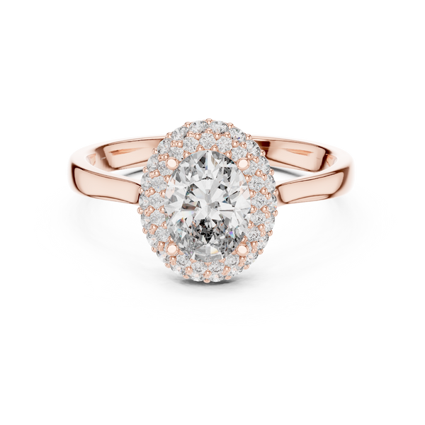 Oval Halo Diamond Engagement Ring