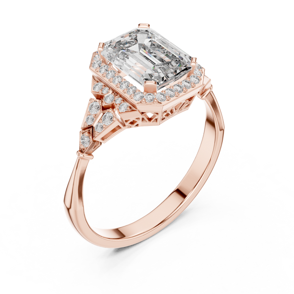 Eternal Grace Emerald Halo Ring