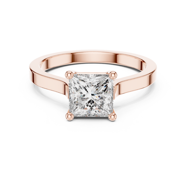 Princess-Cut Lab Grown Diamond Engagement Ring