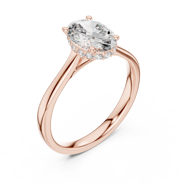 Oval Cut Lab Grown Diamond Engagement Ring