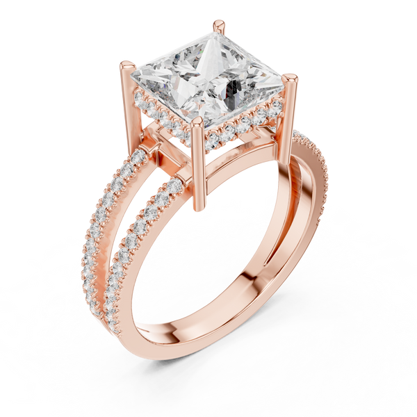 Regal Radiance Princess-Cut Ring