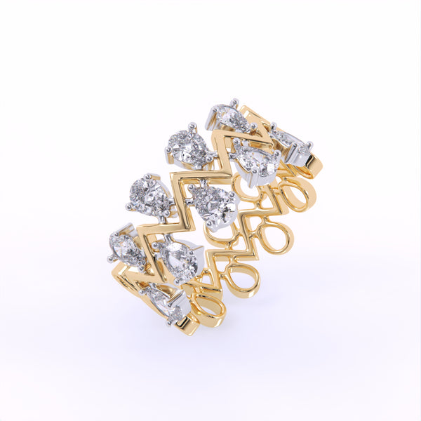 Brilliance of Twist Diamond Ring
