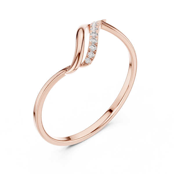 Modern Minimalist Wave Ring