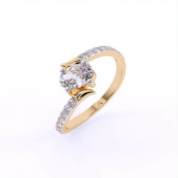 Oval Bloom Diamond Ring