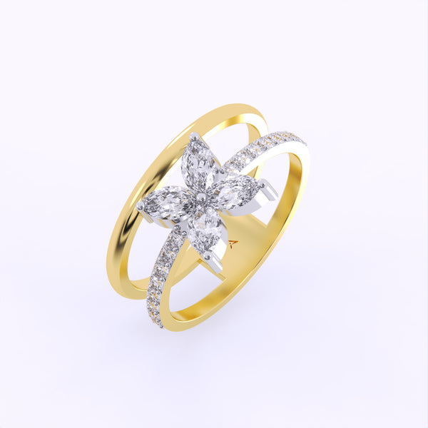 Marquise Blossom Diamond Ring