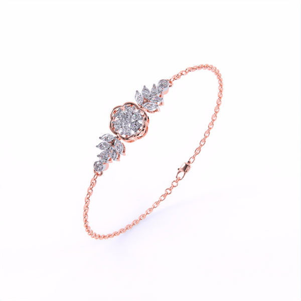 Crystal Petals Diamond Bracelet