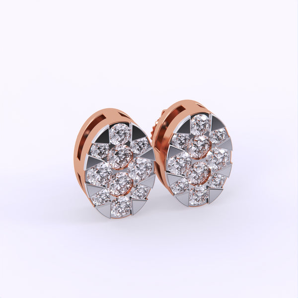 Oval Luxe Diamond Cluster Studs