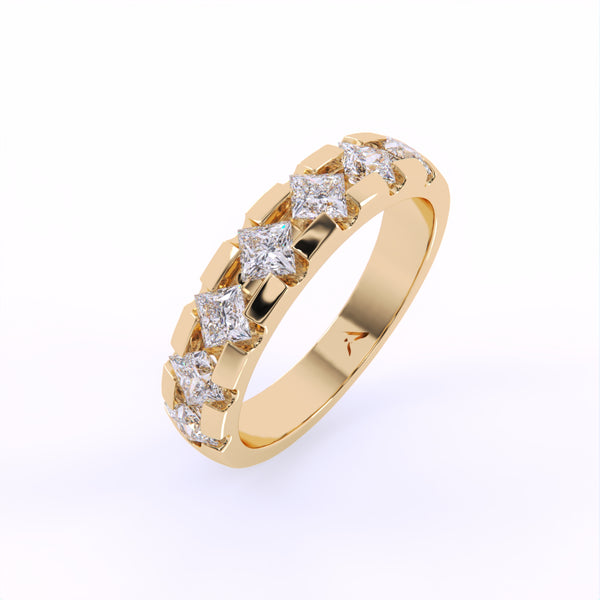 Angular Elegance Diamond Ring