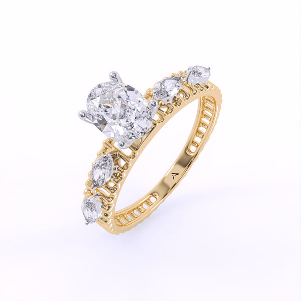 Majestic Oval 77 Cents Diamond Ring