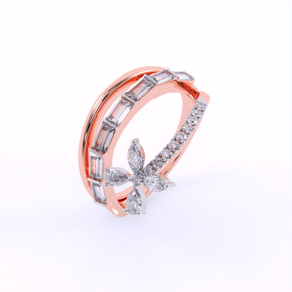 Baguette Bloom Diamond Ring