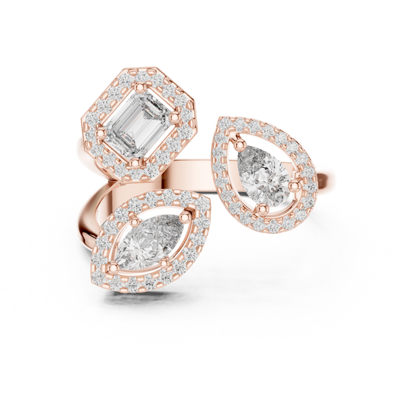 Timeless Trio of Elegance Diamond Ring
