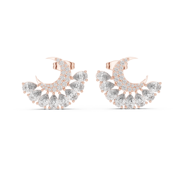 Diamond Moon-Aura Earrings