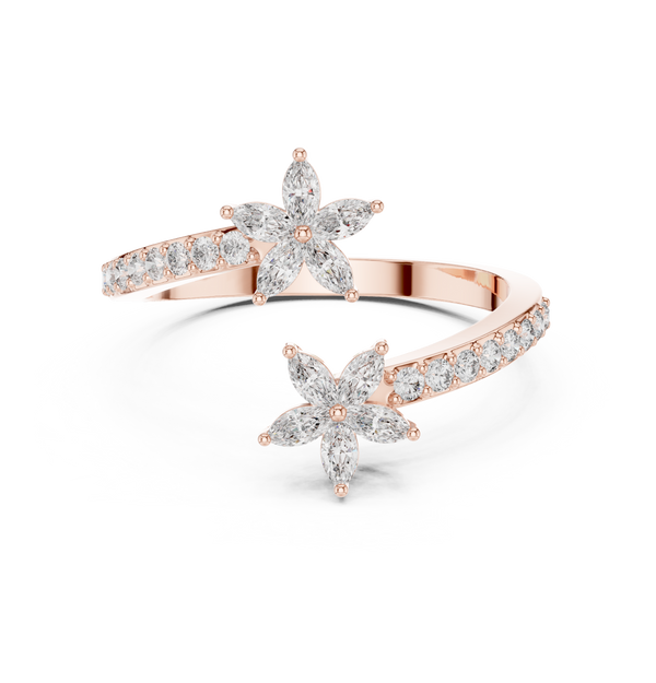 Twilight Blossom Diamond Ring