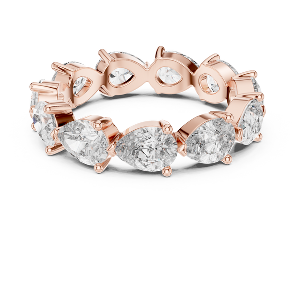 Lustrous Pear Eternity Ring