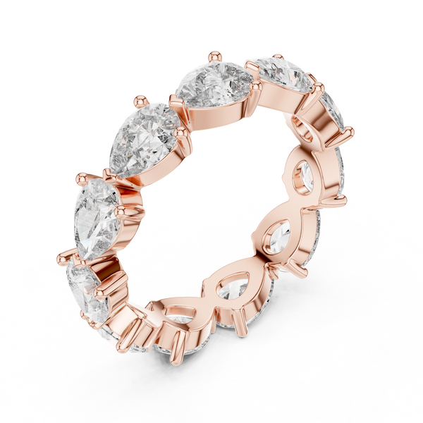 Lustrous Pear Eternity Ring
