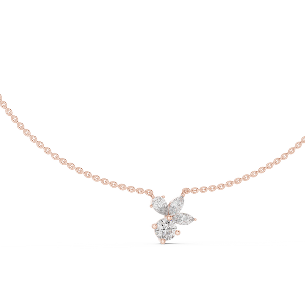 Petal Bloom Diamond Chain-Pendant
