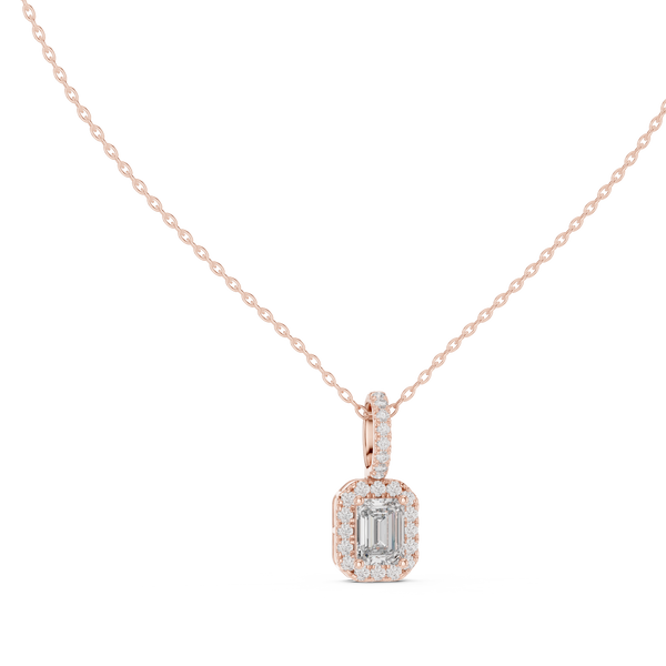 Emerald Halo Chain-Pendant