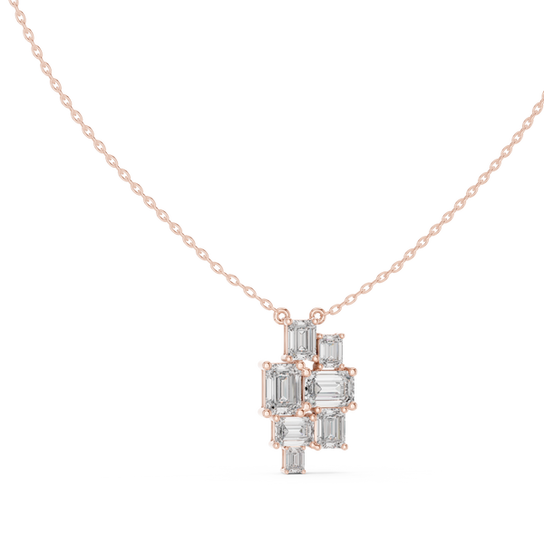 Emerald Glow Diamond Chain-Pendant