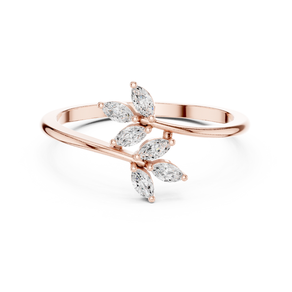 Luxe Leaf Diamond Ring