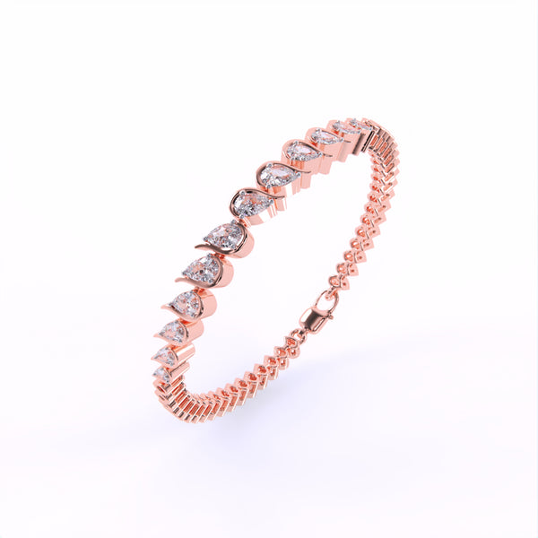 Cascading Pear Diamond Bracelet