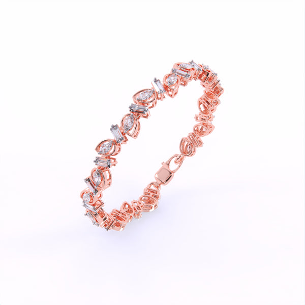 Petal Charm Diamond Bracelet