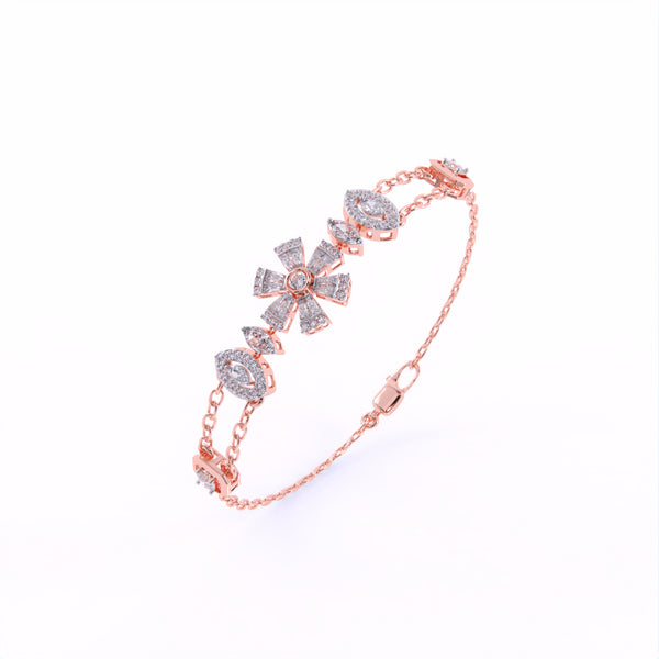 Dazzling Petal Diamond Bracelet
