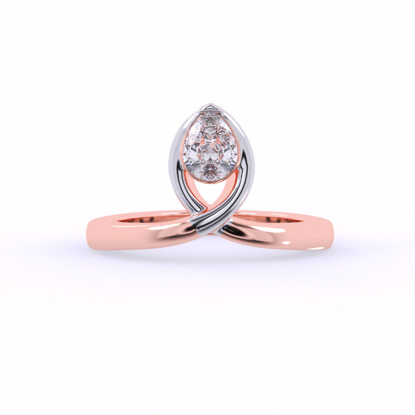 Pearluxe Twist Diamond Ring
