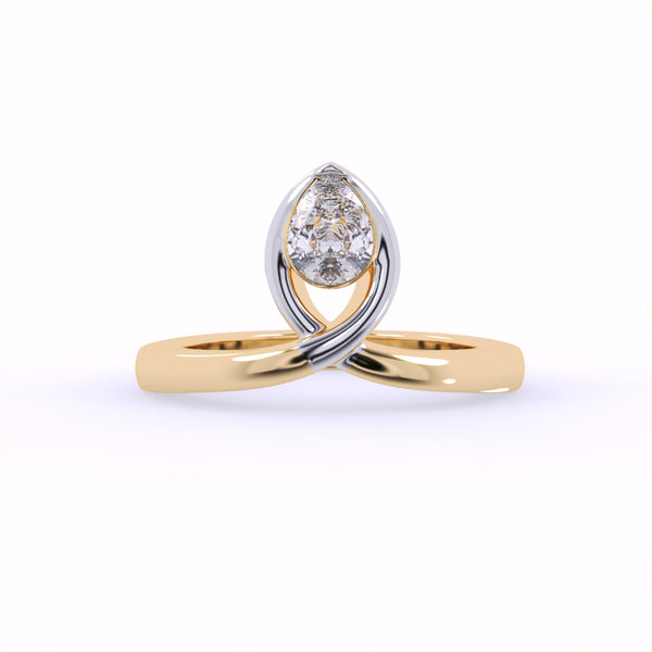 Pearluxe Twist Diamond Ring