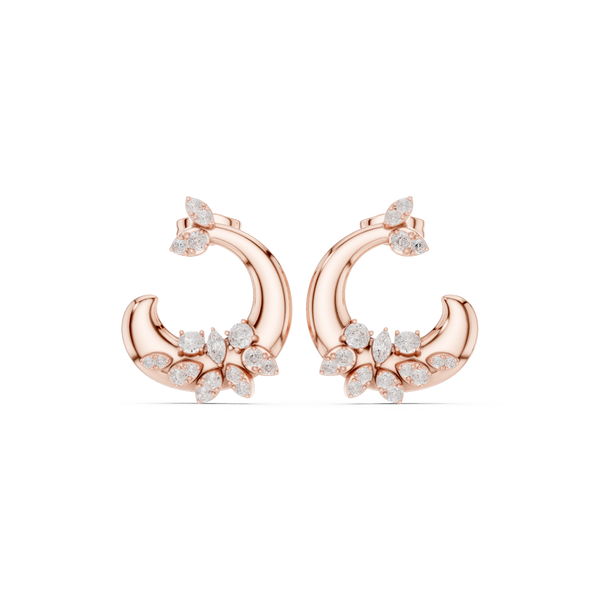 Eternal Crescent Bloom Earrings