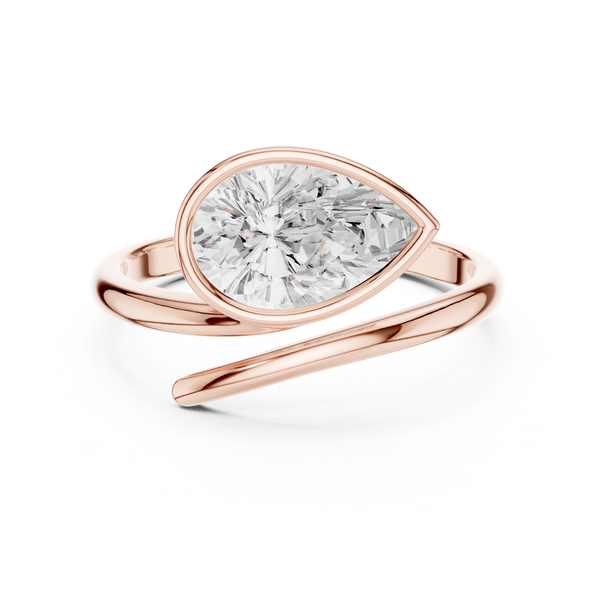 Pear Shape Lab Grown Diamond Ring